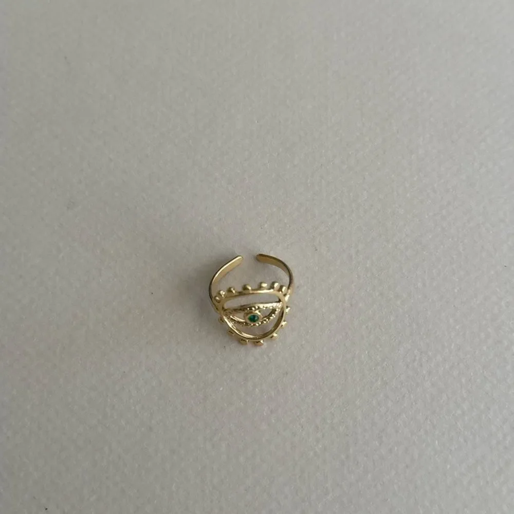 Gold Evil Eye Ring N1915